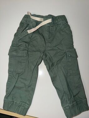 GAP Kids Olive Cargo Joggers with Drawstring
